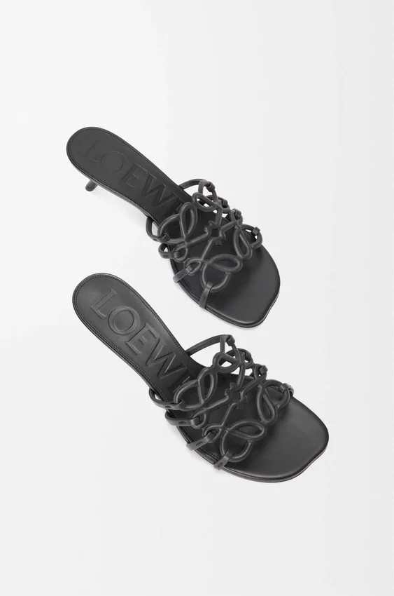 Petal Anagram Slide in Soft Calfskin Petal Anagram Slide in Soft Calfskin