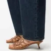 Petal Anagram Slide in Soft Calfskin Petal Anagram Slide in Soft Calfskin