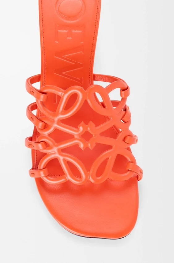 Petal Anagram Slide in Soft Calfskin Petal Anagram Slide in Soft Calfskin