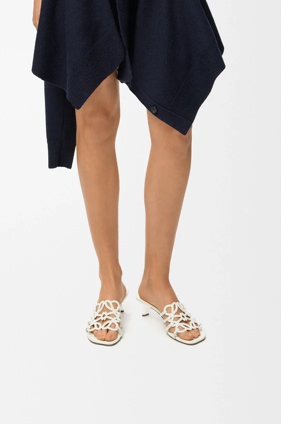 Petal Anagram Slide in Soft Calfskin Petal Anagram Slide in Soft Calfskin