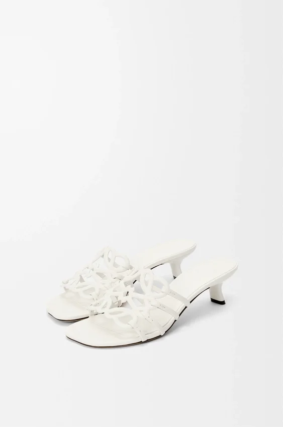 Petal Anagram Slide in Soft Calfskin Petal Anagram Slide in Soft Calfskin