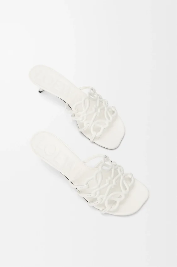 Petal Anagram Slide in Soft Calfskin Petal Anagram Slide in Soft Calfskin