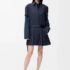 Pleated Dress in Cotton Blend Pleated Dress in Cotton Blend