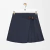 Pleated Mini Skirt in Cotton Blend