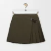 Pleated Mini Skirt in Cotton Blend