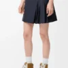 Pleated Mini Skirt in Cotton Blend