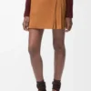 Pleated Mini Skirt in Suede Lambskin Pleated Mini Skirt in Suede Lambskin