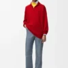 Polo Sweater in Cashmere and Silk Blend Polo Sweater in Cashmere and Silk Blend