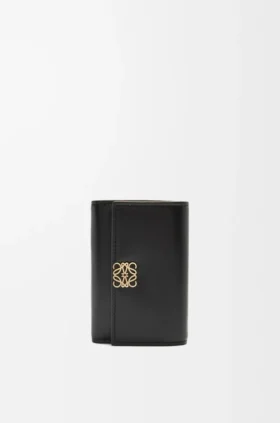 Puffer Anagram Small Vertical Wallet in Shiny Nappa Calfskin Puffer Anagram Small Vertical Wallet in Shiny Nappa Calfskin