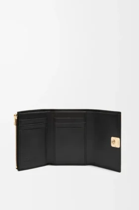 Puffer Anagram Small Vertical Wallet in Shiny Nappa Calfskin Puffer Anagram Small Vertical Wallet in Shiny Nappa Calfskin