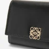Puffer Anagram Small Vertical Wallet in Shiny Nappa Calfskin Puffer Anagram Small Vertical Wallet in Shiny Nappa Calfskin
