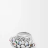 Push Pin Ring in Sterling Silver and Crystals Push Pin Ring in Sterling Silver and Crystals