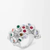 Push Pin Ring in Sterling Silver and Crystals Push Pin Ring in Sterling Silver and Crystals
