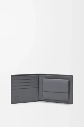 Puzzle Bifold Coin Wallet in Supple Grained Calfskin