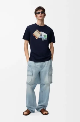 Relaxed Fit T-Shirt in Technical Cotton