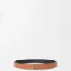 Reversible Anagram Belt in Smooth Calfskin and Soft Grained Calfskin Reversible Anagram Belt in Smooth Calfskin and Soft Grained Calfskin