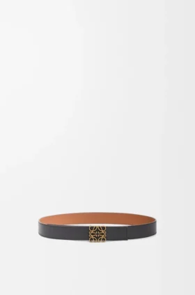 Reversible Anagram Belt in Soft Grained Calfskin and Smooth Calfskin