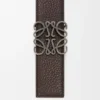 Reversible Anagram Belt in Supple Grained Calfskin Reversible Anagram Belt in Supple Grained Calfskin