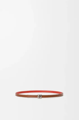 Reversible Anagram Bombé Belt in Smooth Calfskin Reversible Anagram Bombé Belt in Smooth Calfskin