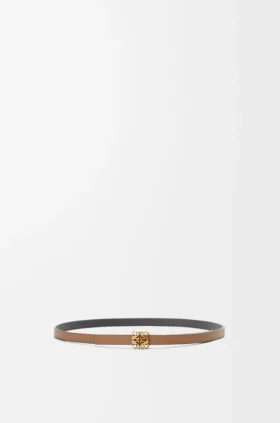 Reversible Anagram Bombé Belt in Smooth Calfskin Reversible Anagram Bombé Belt in Smooth Calfskin