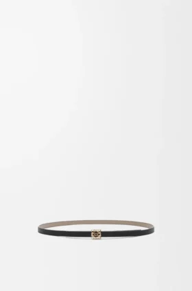 Reversible Anagram Bombé Belt in Smooth Calfskin Reversible Anagram Bombé Belt in Smooth Calfskin