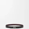 Reversible Anagram Bombé Belt in Smooth Calfskin Reversible Anagram Bombé Belt in Smooth Calfskin