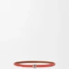 Reversible Anagram Bombé Belt in Smooth Calfskin Reversible Anagram Bombé Belt in Smooth Calfskin
