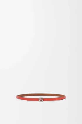 Reversible Anagram Bombé Belt in Smooth Calfskin Reversible Anagram Bombé Belt in Smooth Calfskin