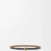 Reversible Anagram Bombé Belt in Smooth Calfskin Reversible Anagram Bombé Belt in Smooth Calfskin