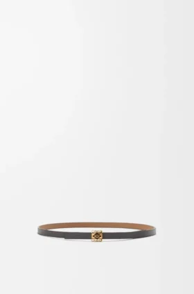 Reversible Anagram Bombé Belt in Smooth Calfskin Reversible Anagram Bombé Belt in Smooth Calfskin