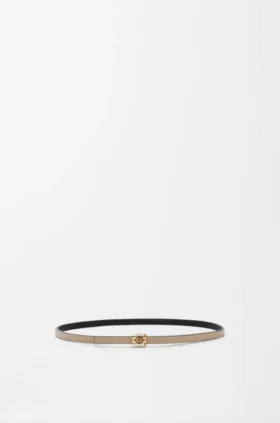 Reversible Anagram Bombé Belt in Smooth Calfskin Reversible Anagram Bombé Belt in Smooth Calfskin
