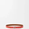 Reversible Anagram Bombé Belt in Smooth Calfskin Reversible Anagram Bombé Belt in Smooth Calfskin