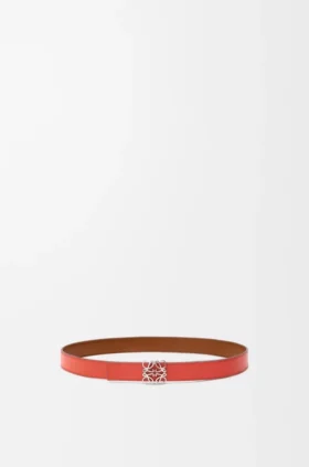Reversible Anagram Bombé Belt in Smooth Calfskin