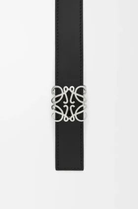 Reversible Anagram Bombé Belt in Smooth Calfskin Reversible Anagram Bombé Belt in Smooth Calfskin