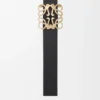 Reversible Anagram Bombé Belt in Smooth Calfskin Reversible Anagram Bombé Belt in Smooth Calfskin
