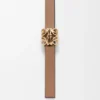 Reversible Anagram Bombé Belt in Smooth Calfskin Reversible Anagram Bombé Belt in Smooth Calfskin