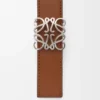 Reversible Anagram Bombé Belt in Smooth Calfskin Reversible Anagram Bombé Belt in Smooth Calfskin