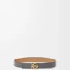Reversible Anagram Bombé Belt in Smooth Calfskin Reversible Anagram Bombé Belt in Smooth Calfskin