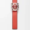 Reversible Anagram Bombé Belt in Smooth Calfskin Reversible Anagram Bombé Belt in Smooth Calfskin