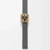 Reversible Anagram Bombé Belt in Smooth Calfskin Reversible Anagram Bombé Belt in Smooth Calfskin