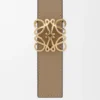 Reversible Anagram Bombé Belt in Smooth Calfskin Reversible Anagram Bombé Belt in Smooth Calfskin