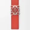 Reversible Anagram Bombé Belt in Smooth Calfskin Reversible Anagram Bombé Belt in Smooth Calfskin
