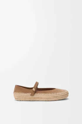 Rio Mary-Jane in Suede and Raffia