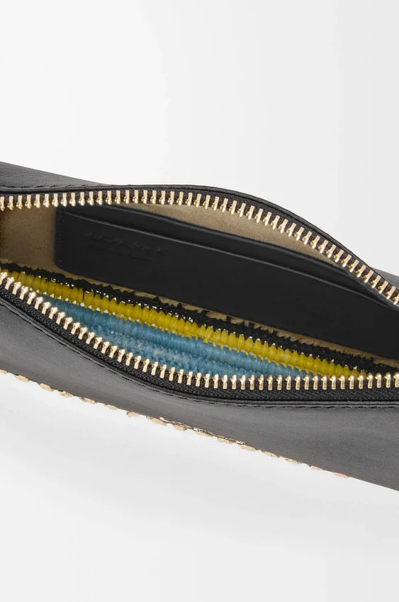 Rio Pouch in Classic Calfskin and Raffia Rio Pouch in Classic Calfskin and Raffia