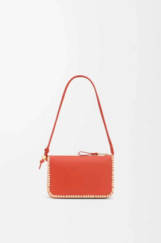 Rio Pouch in Classic Calfskin and Raffia Rio Pouch in Classic Calfskin and Raffia