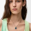 Scarabeo Necklace in Sterling Silver, Enamel and Crystal