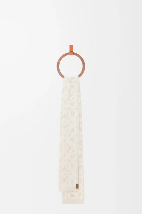 Scarf in Wool, Cotton and Silk Blend Scarf in Wool, Cotton and Silk Blend