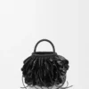 Shell Bucket in Woven Calfskin