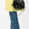 Shell Bucket in Woven Calfskin