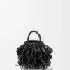 Shell Bucket in Woven Calfskin